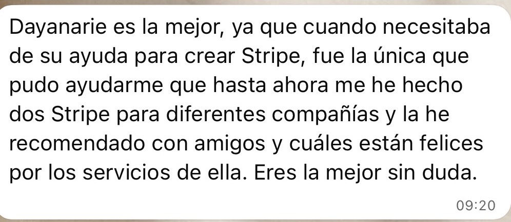 Testimonio: me he hecho dos Stripe para diferentes compañías y la he recomendado con amigos